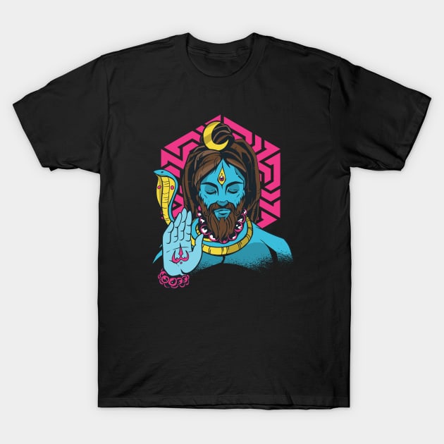 Lord Shiva Illustration T-Shirt by SLAG_Creative